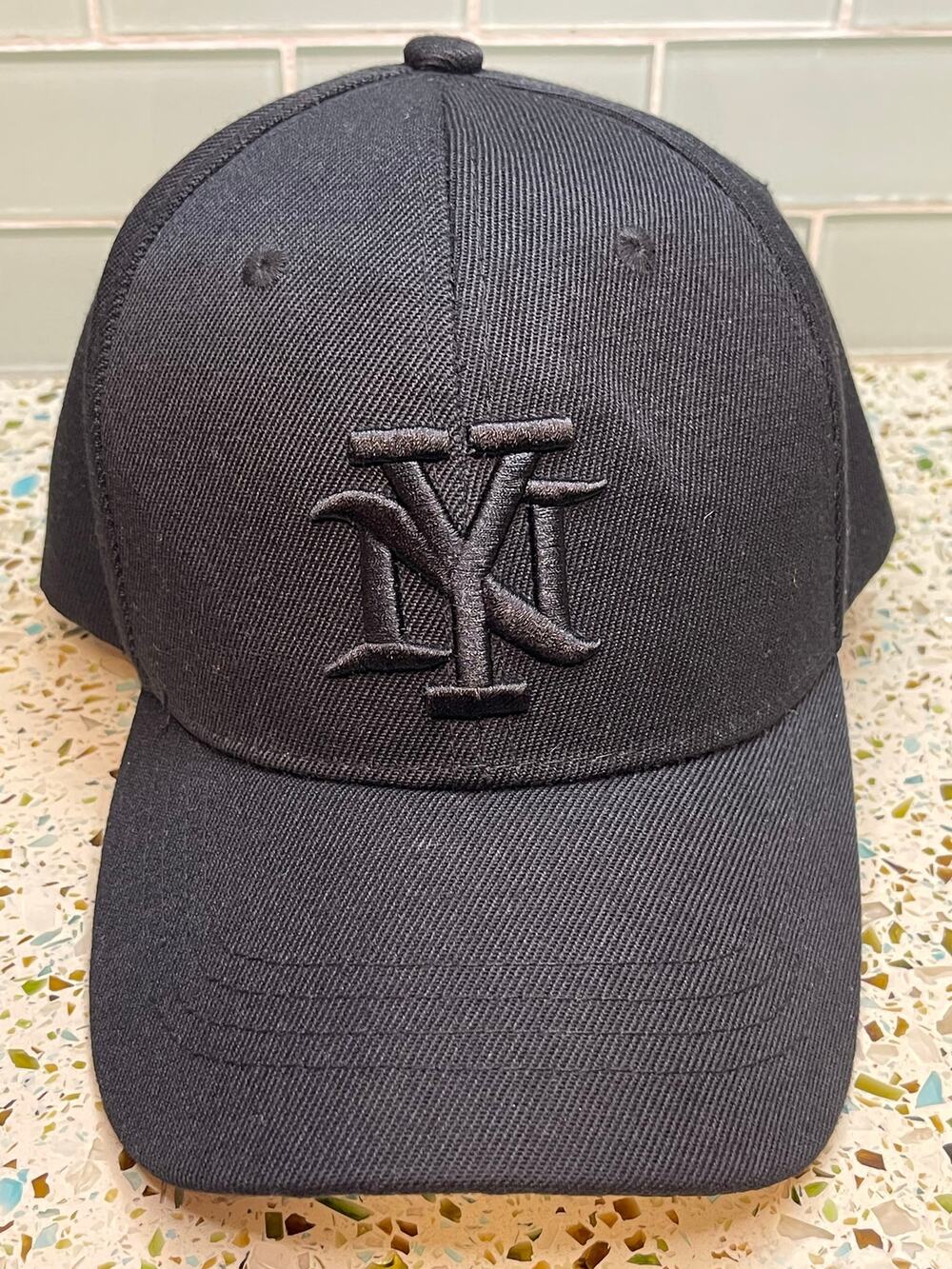 Black Interlocking NY Logo Baseball Cap Snapback Streetwear Urban Man